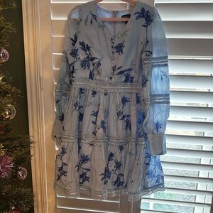 Bardot Junior Blue Floral Dress size 16